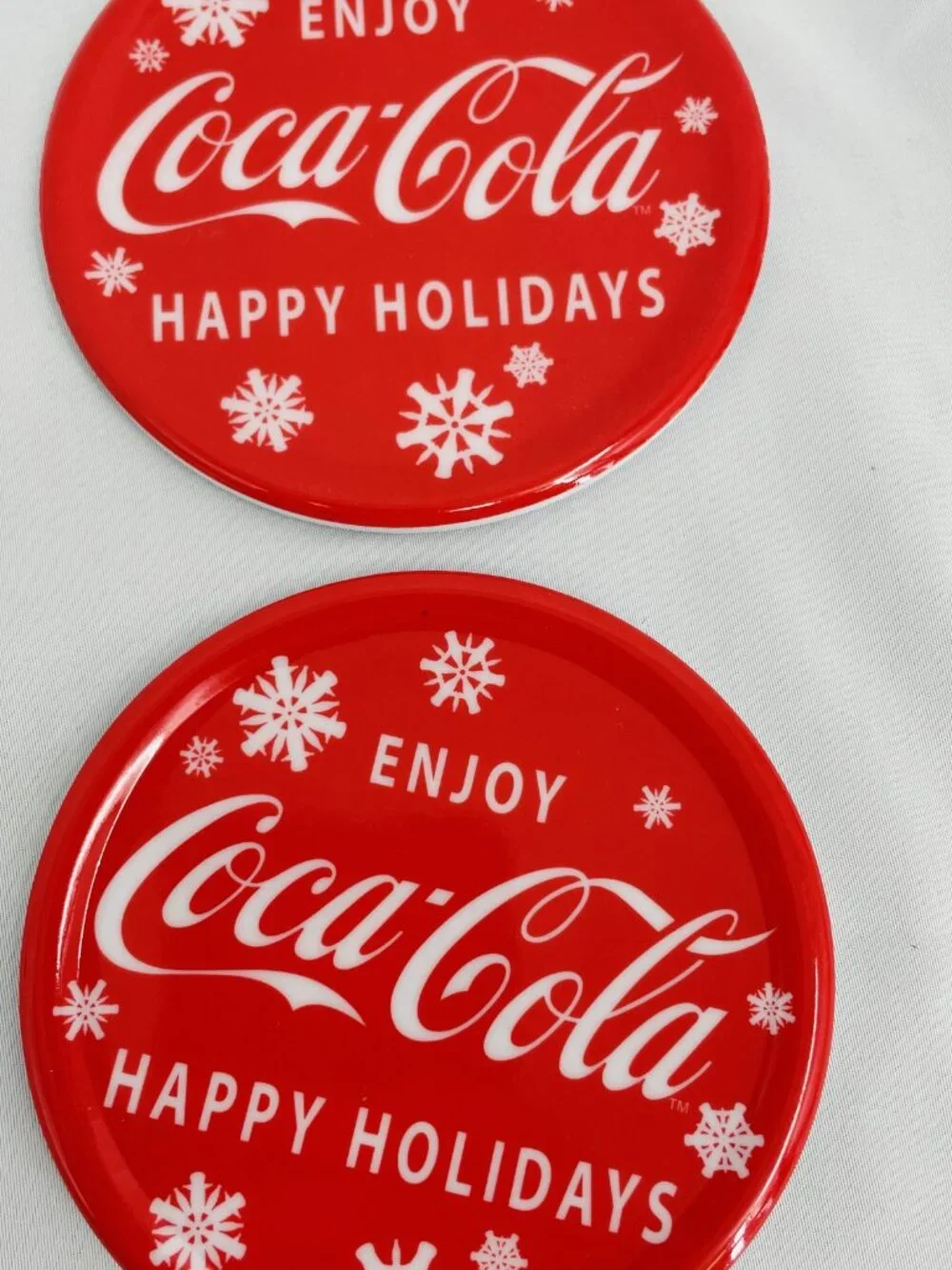 Vintage 2013 Coca-Cola Happy Holidays Coasters Set of 4